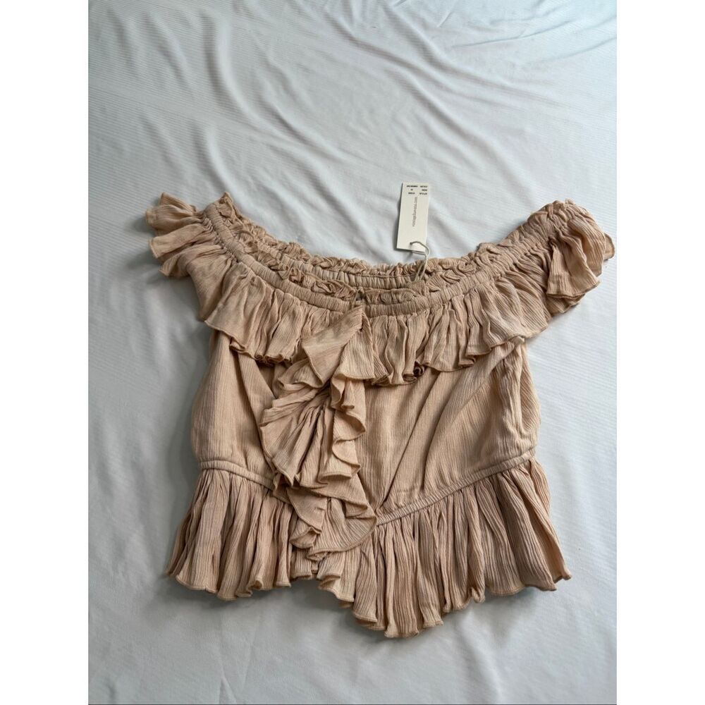 NWT Vintage Havana Champagne Toast Ruffle Top Size Medium New